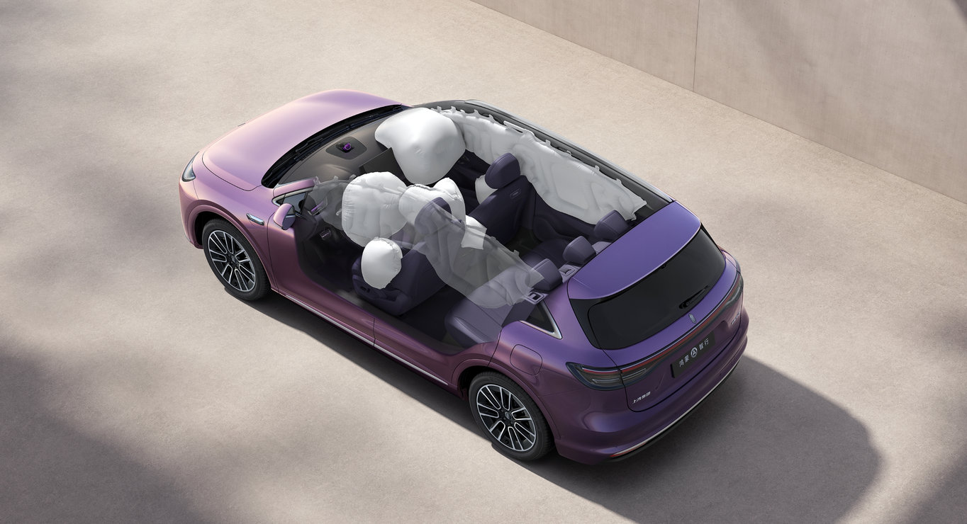 An image showing the airbag locations of the Shangjie H5