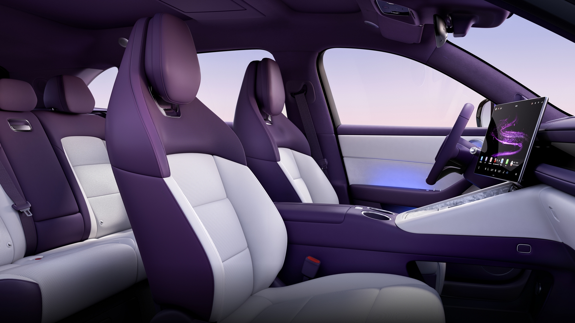 AITO M6 Mystic White interior