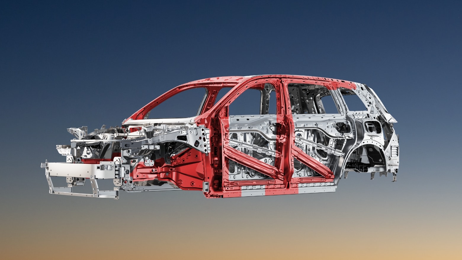 Showing the AITO M8's hardcore body architecture