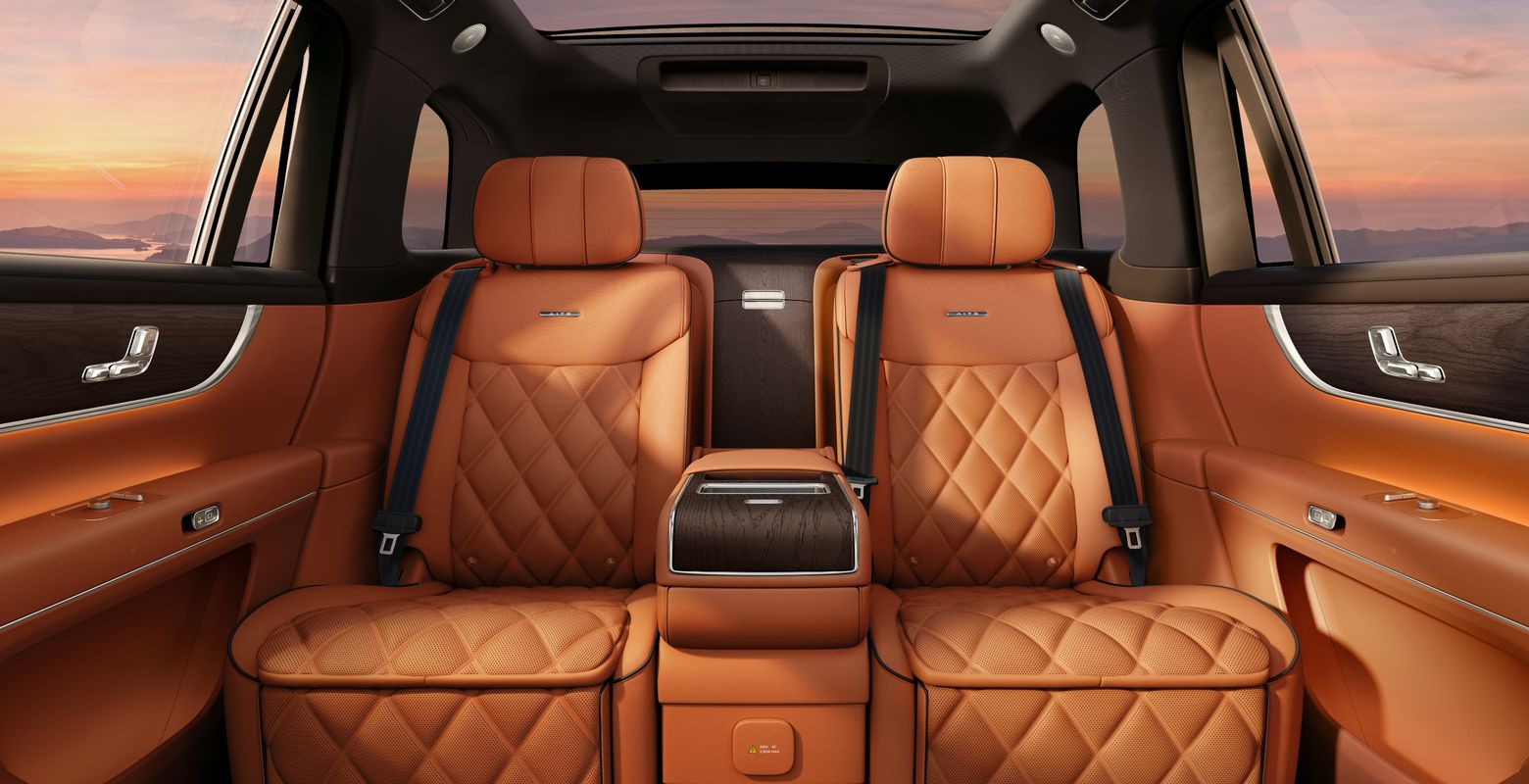 AITO M9 Russet Orange Interior