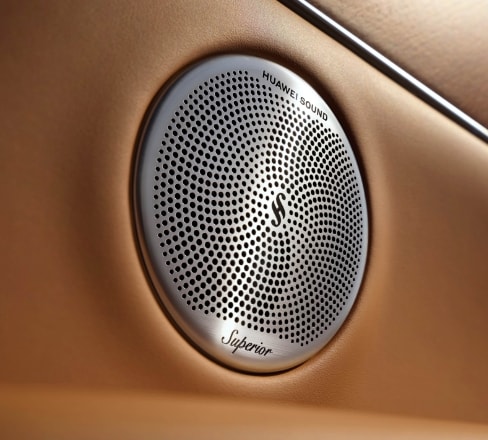 Close-up of the Stelato S9T in-car speaker grille