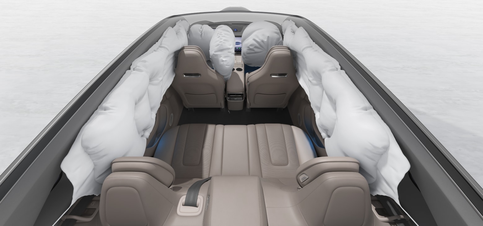 Luxeed R7 airbags, providing protection in every direction